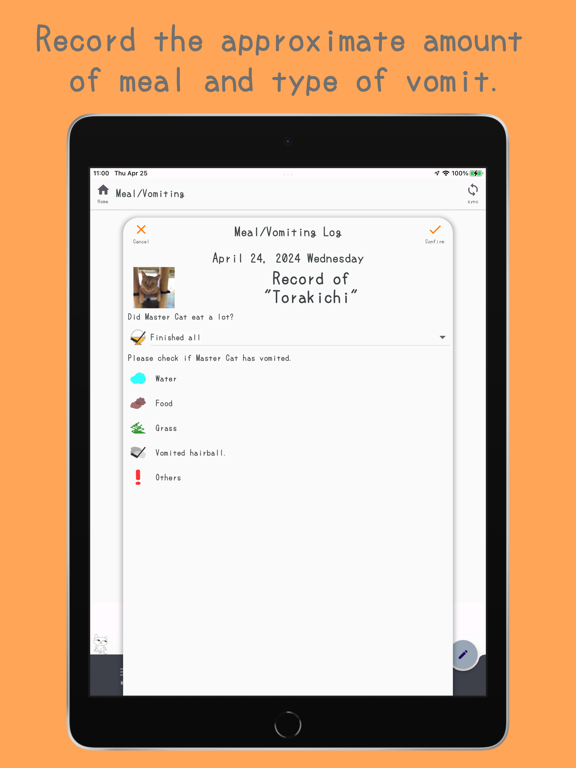 Tangkapan layar OgenkoCat - Poop Calendar iPad 