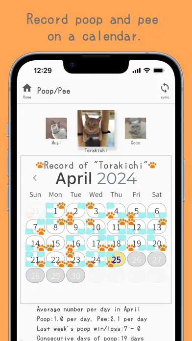 Screenshot di OgenkoCat - Poop Calendar