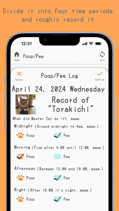 Tangkapan layar OgenkoCat - Poop Calendar