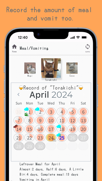 Tangkapan layar OgenkoCat - Poop Calendar