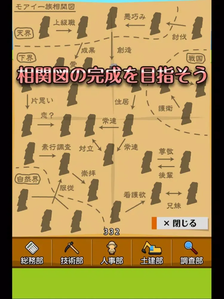Captures d'écran de モアイ発掘記 - 幻のモアイ一族相関図 iPad 