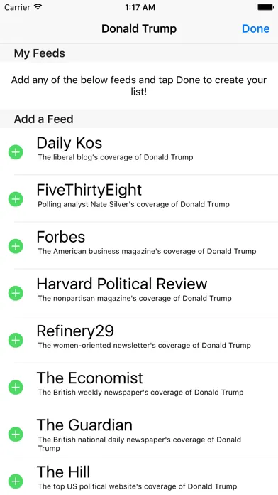 Trump News - The Unofficial News Reader for Donald Trump Screenshots