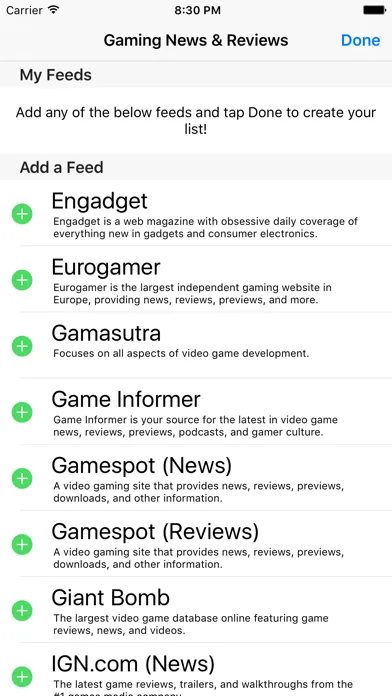 Capturas de tela do Gaming News & Reviews