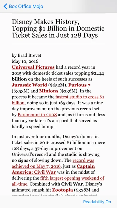 Movie News - A News Reader for Movie Fans! Screenshots