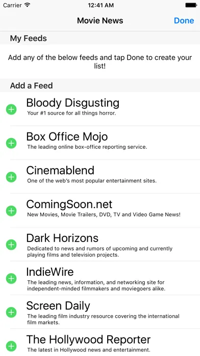 Movie News - A News Reader for Movie Fans! Screenshots