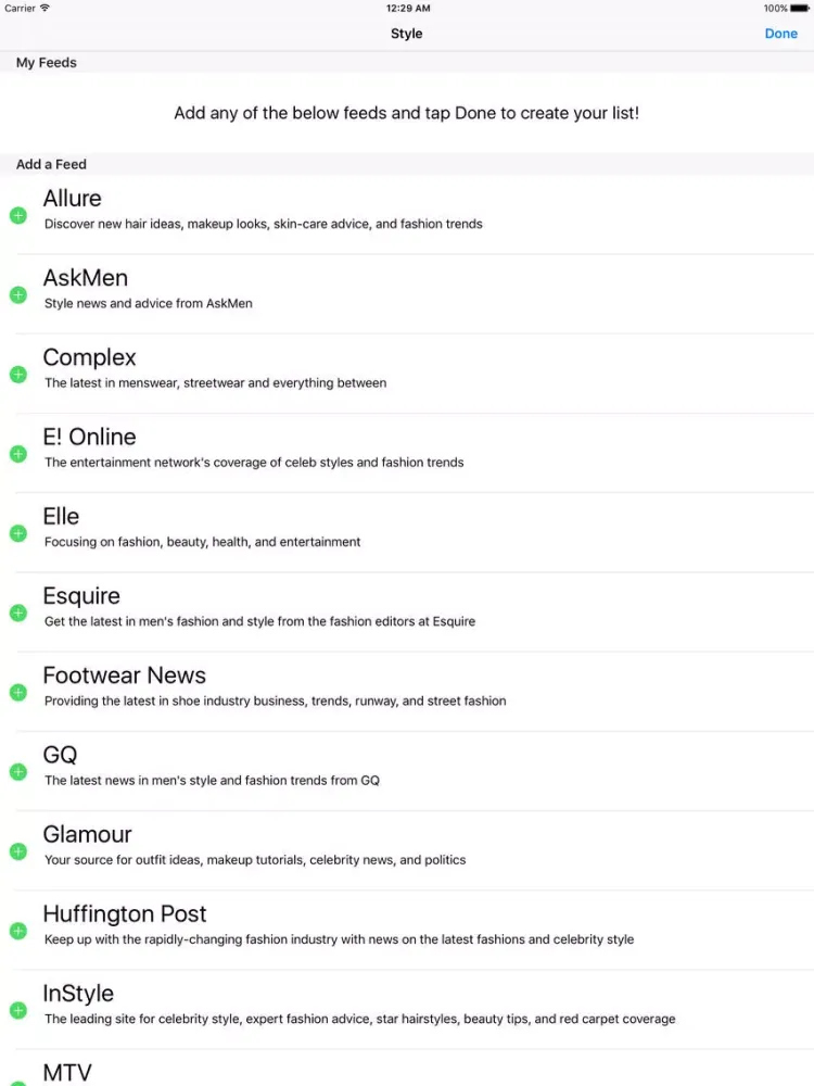 Captures d'écran de Style News iPad 