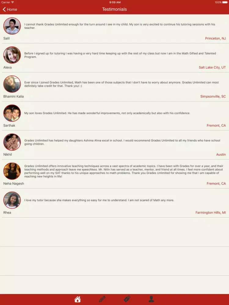 ภาพหน้าจอของ Grades Unlimited iPad 
