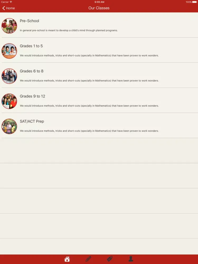 ภาพหน้าจอของ Grades Unlimited iPad 