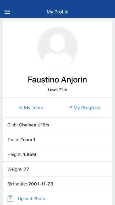 Chelsea F.C Academy APP स्क्रीनशॉट