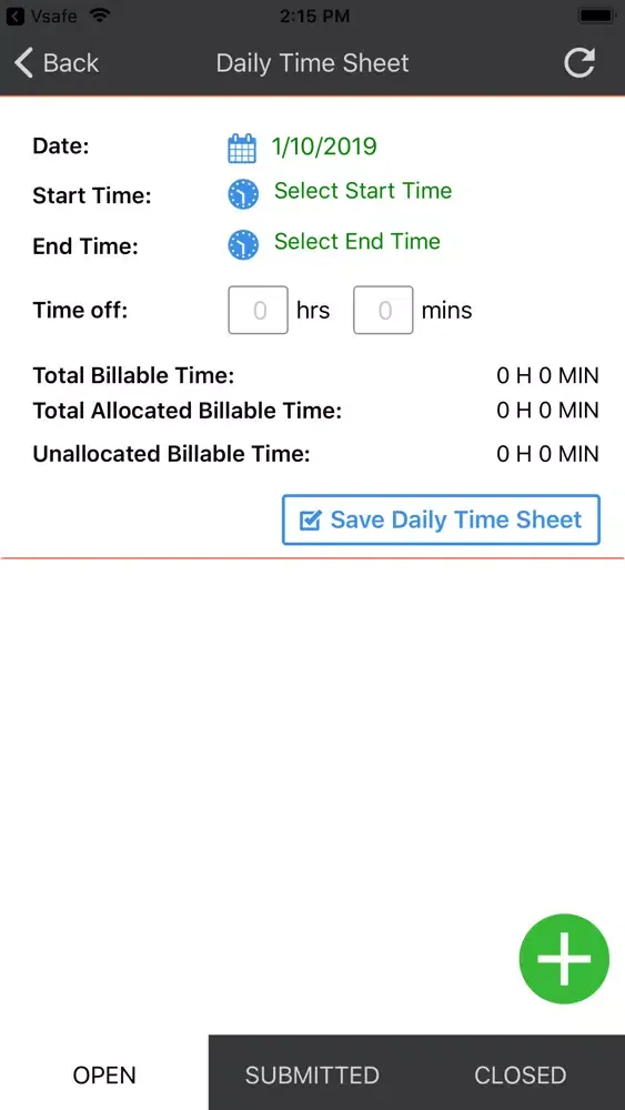 Скриншоты SystemX TimeSheets
