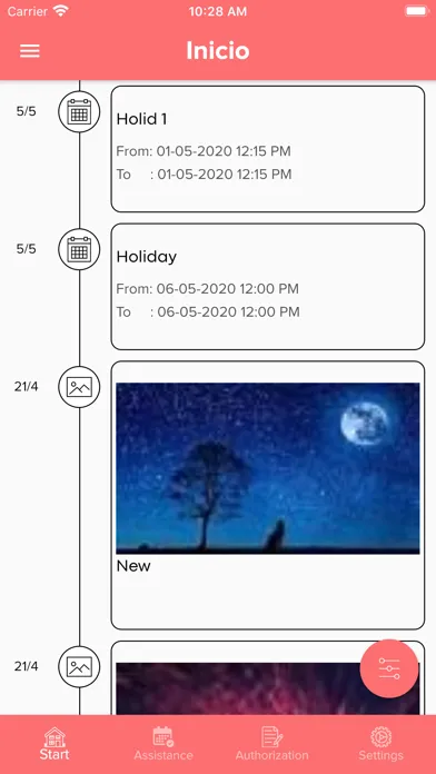 Captures d'écran de e-SchoolApp