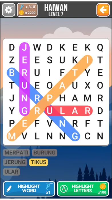 Ảnh chụp màn hình của Belajar Cari Perkataan Mengeja