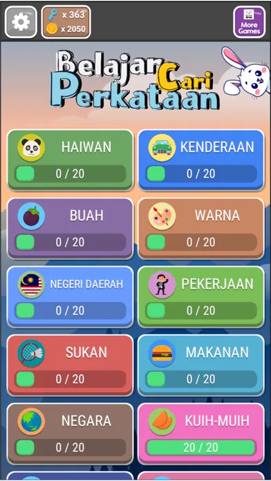 Ảnh chụp màn hình của Belajar Cari Perkataan Mengeja