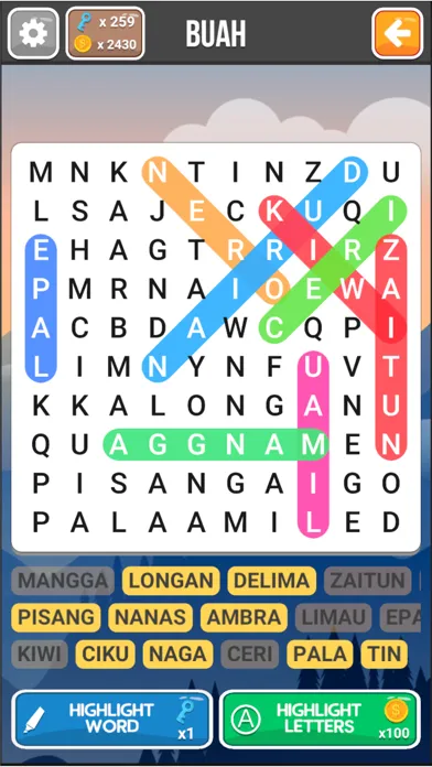 Ảnh chụp màn hình của Belajar Cari Perkataan Mengeja