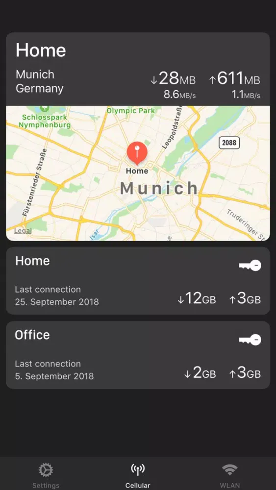 Tangkapan layar DataRocket Data Usage Monitor