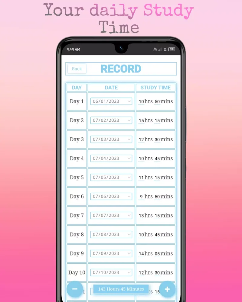 Study Time Tracker स्क्रीनशॉट