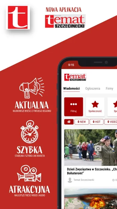 Capturas de tela do Temat Szczecinek