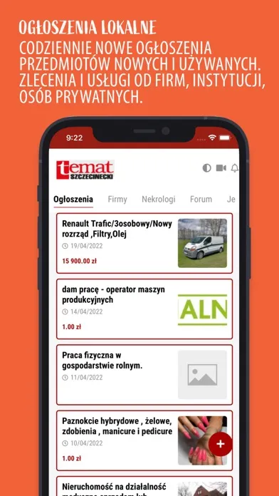 Capturas de tela do Temat Szczecinek