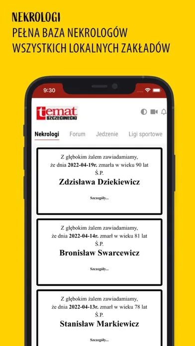 Capturas de tela do Temat Szczecinek