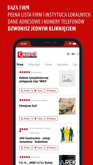 Capturas de tela do Temat Szczecinek