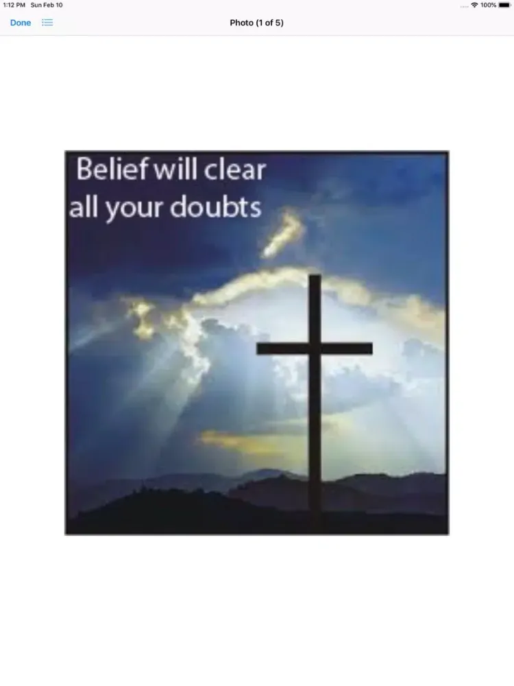 ภาพหน้าจอของ Faith will save us iPad 