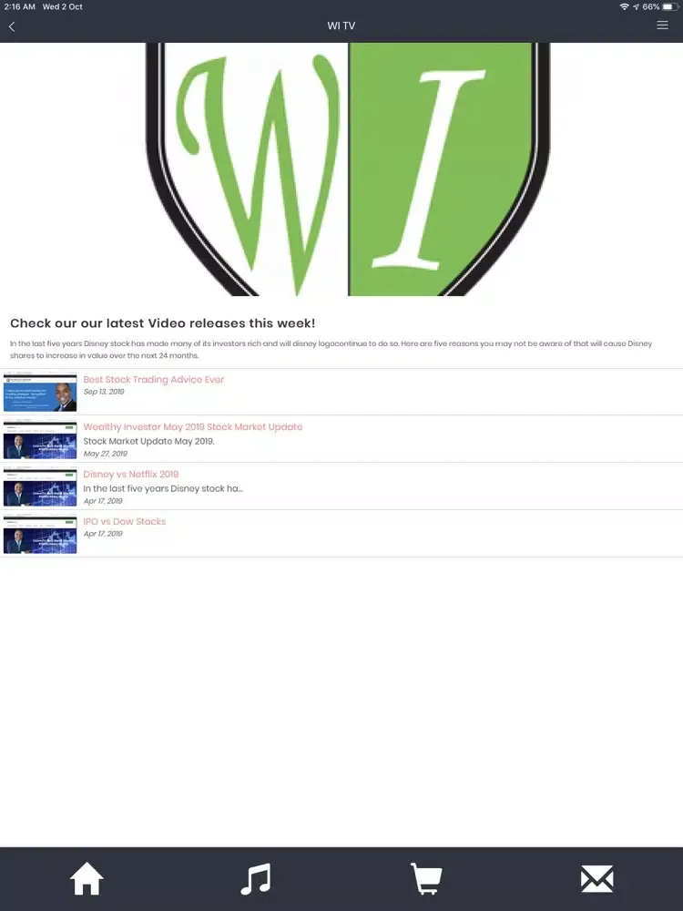 The Wealthy Investor App iPad  স্ক্রিনশট