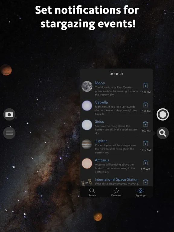 Tangkapan layar SkyView® Lite iPad 
