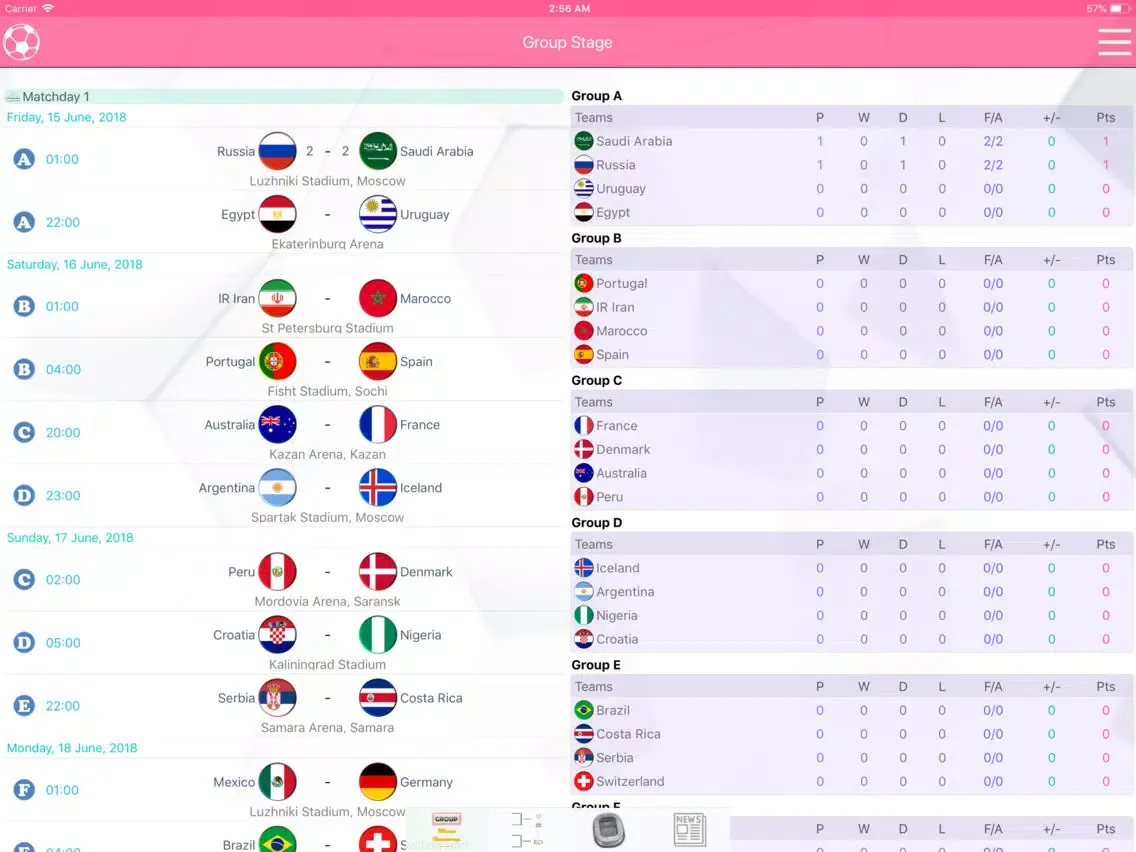 Football Cup 2018 FANS iPad  Ekran Görüntüleri