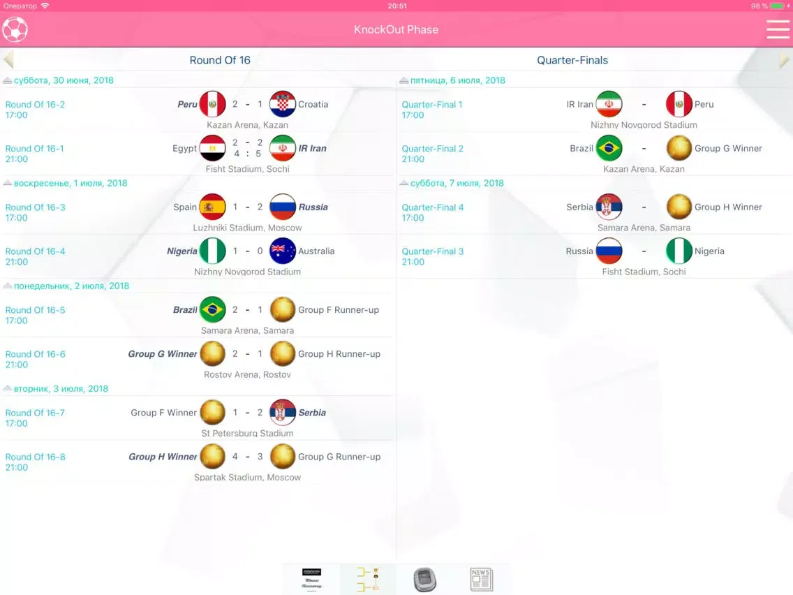 Football Cup 2018 FANS iPad  Ekran Görüntüleri