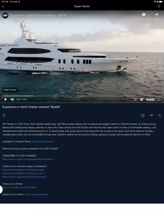 Capturas de pantalla de Boat Connect. iPad 