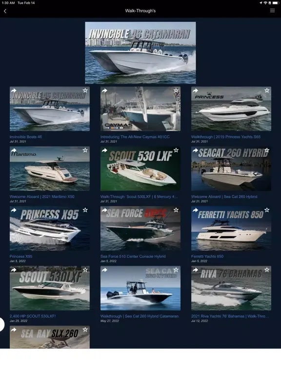 Capturas de pantalla de Boat Connect. iPad 