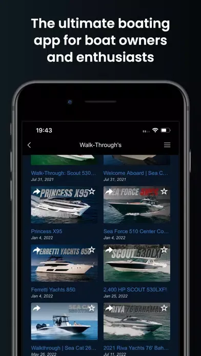 Capturas de pantalla de Boat Connect.