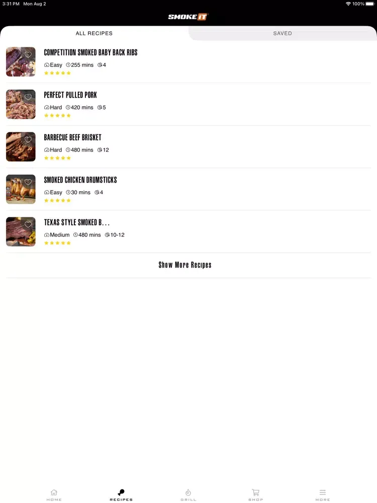 Capturas de tela do SMOKE IT iPad 