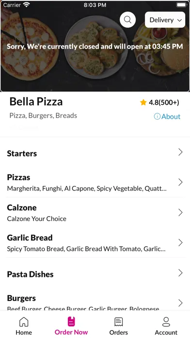 Bella Pizza Prestongate Ekran Görüntüleri
