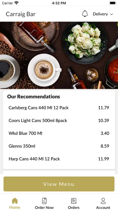 Tangkapan skrin Carraig Bar.