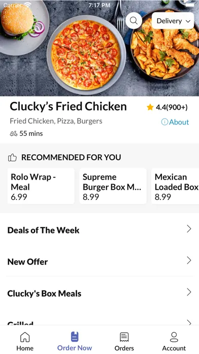 Capturas de tela do Cluckys Fried Chicken