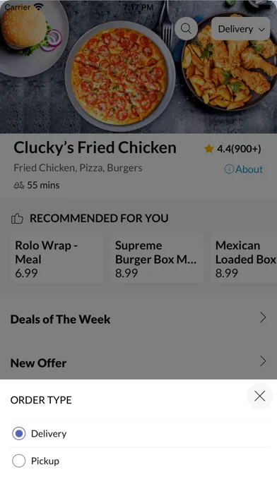 Capturas de tela do Cluckys Fried Chicken