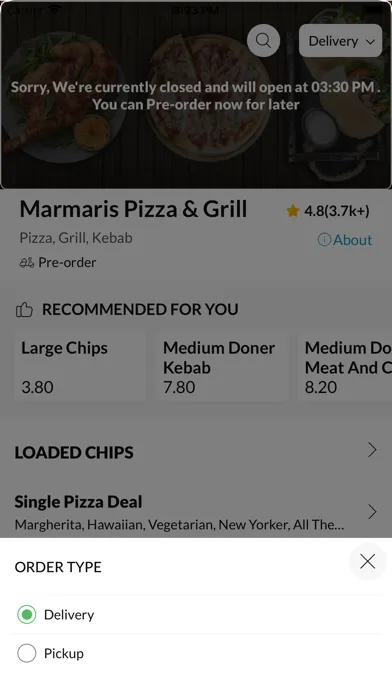 Ảnh chụp màn hình của Marmaris Pizza & Grill
