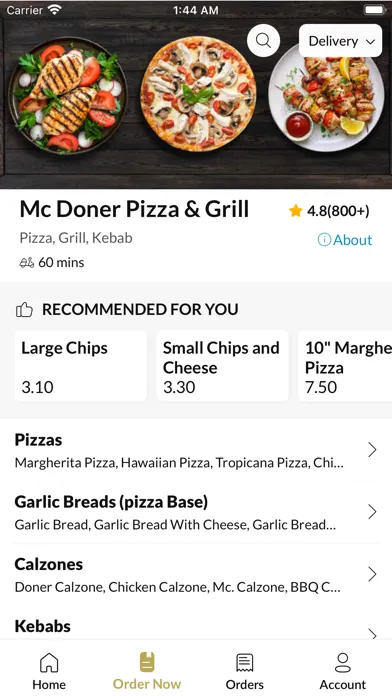 Tangkapan skrin Mc Doner Pizza & Grill