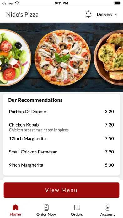 Captures d'écran de Nidos Pizza