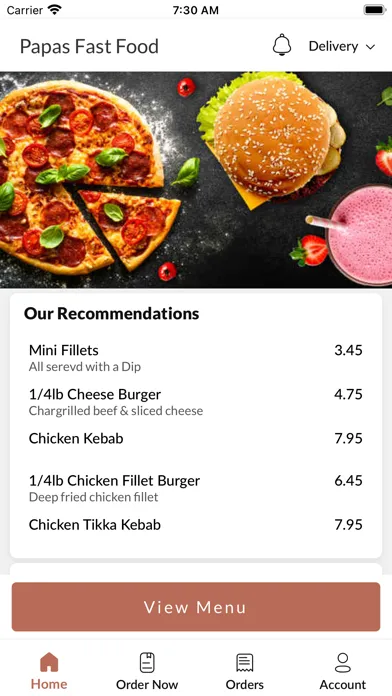 ภาพหน้าจอของ Papas Fast Food