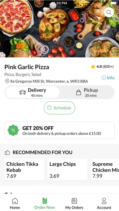 Zrzuty ekranu Pink Garlic Pizza