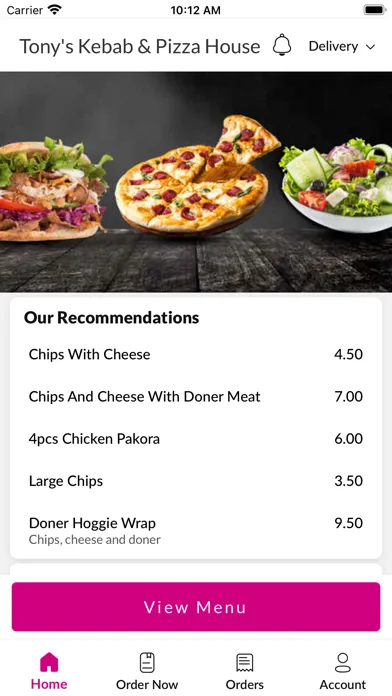 Ảnh chụp màn hình của Tony's Kebab & Pizza House