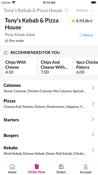 Ảnh chụp màn hình của Tony's Kebab & Pizza House