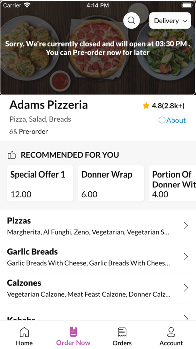Adams Pizzeria Screenshots