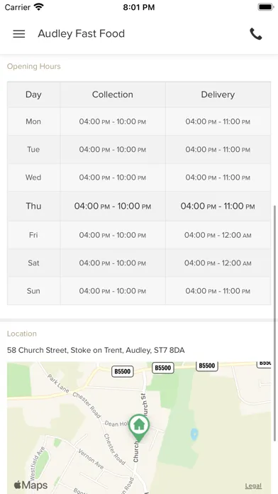 Audley Fast Food Screenshots