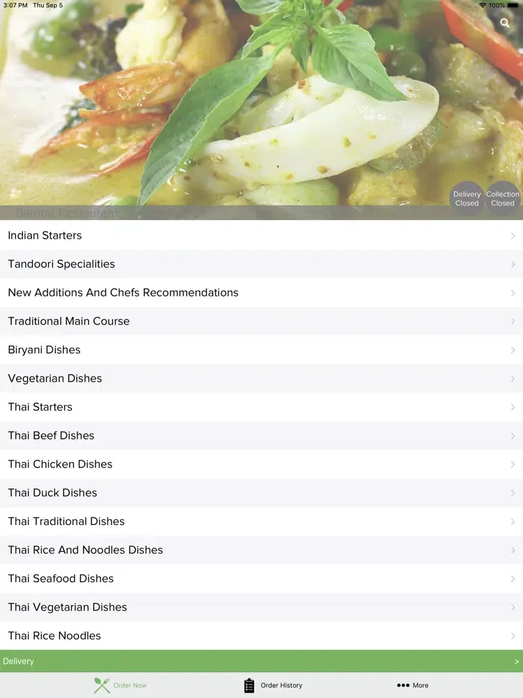 Zrzuty ekranu Bambu Restaurant Limerick City iPad 