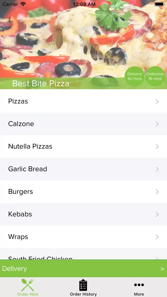 Ảnh chụp màn hình của Best Bite Pizza