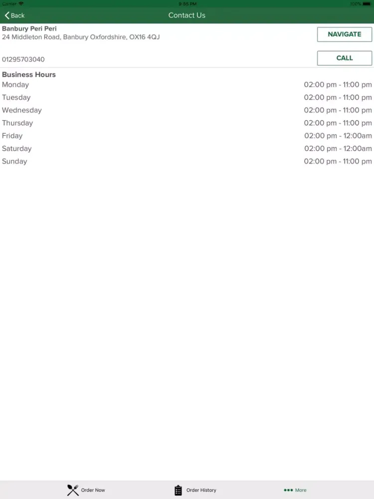 Banbury Peri Peri iPad  سکرین شاٹس