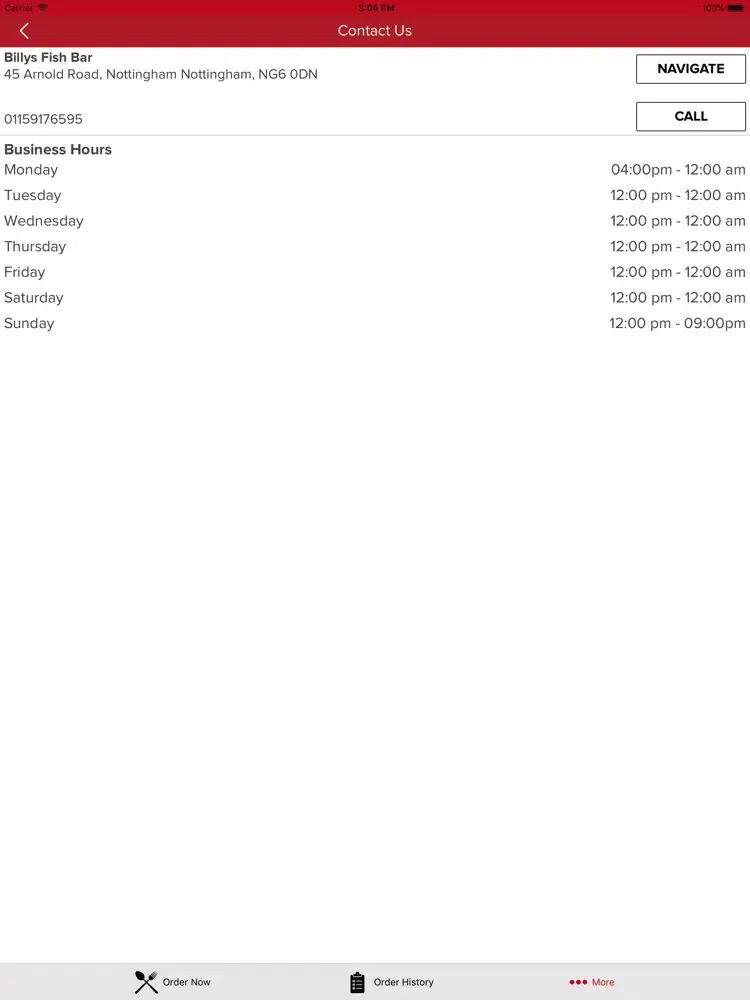 Billys Fish Bar iPad  স্ক্রিনশট